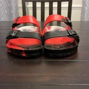 Birkenstock Arizona EV Sandals Shoes Red Black White Made Germany Mens Size 13 Birkenstock | Shoes | Birkenstock Arizona Ev Sandals Shoes  main image 3